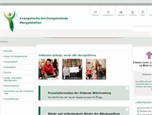 Tablet Screenshot of ev-kirche-mergelstetten.de